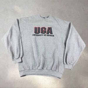 Vtg Georgia Bulldogs Sweatshirt UGA Dawgs Embroidered Crewneck 90s Size XL